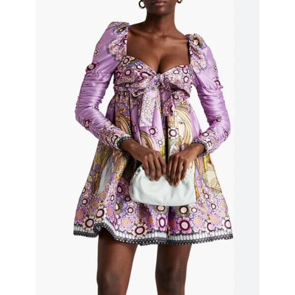 Zimmermann Cosmic Twist Front Mini Dress size 0 - Picture 1 of 11